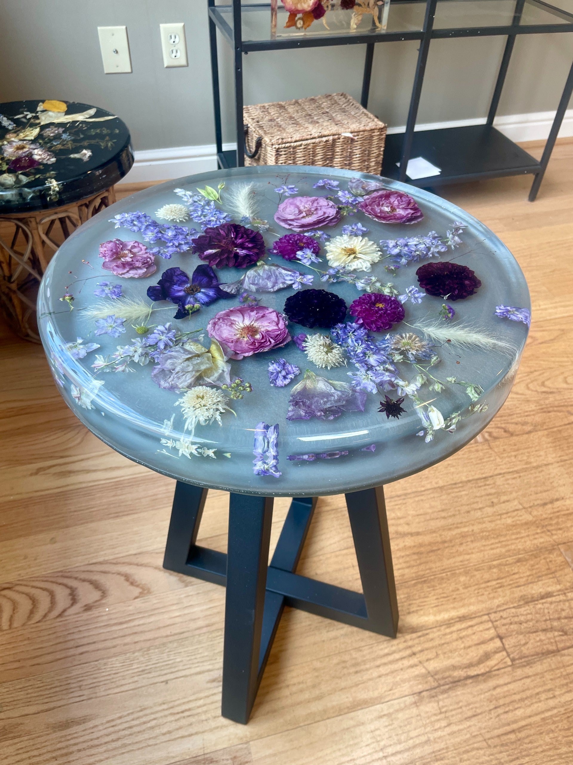 The Round Side Table | White Jasmine Lab - Pittsburgh Flower
